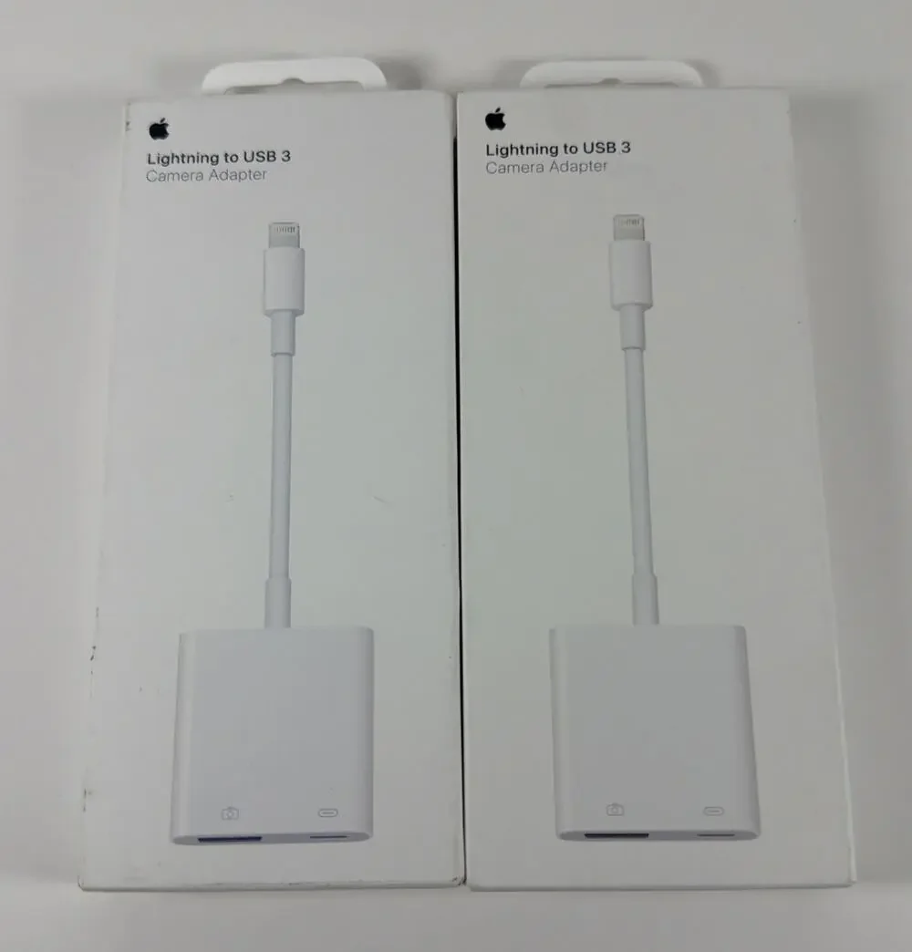 Apple Lightning Digital AV and USB 3 Camera Adapter 2x Lot A1619 A1438 Apple OEM